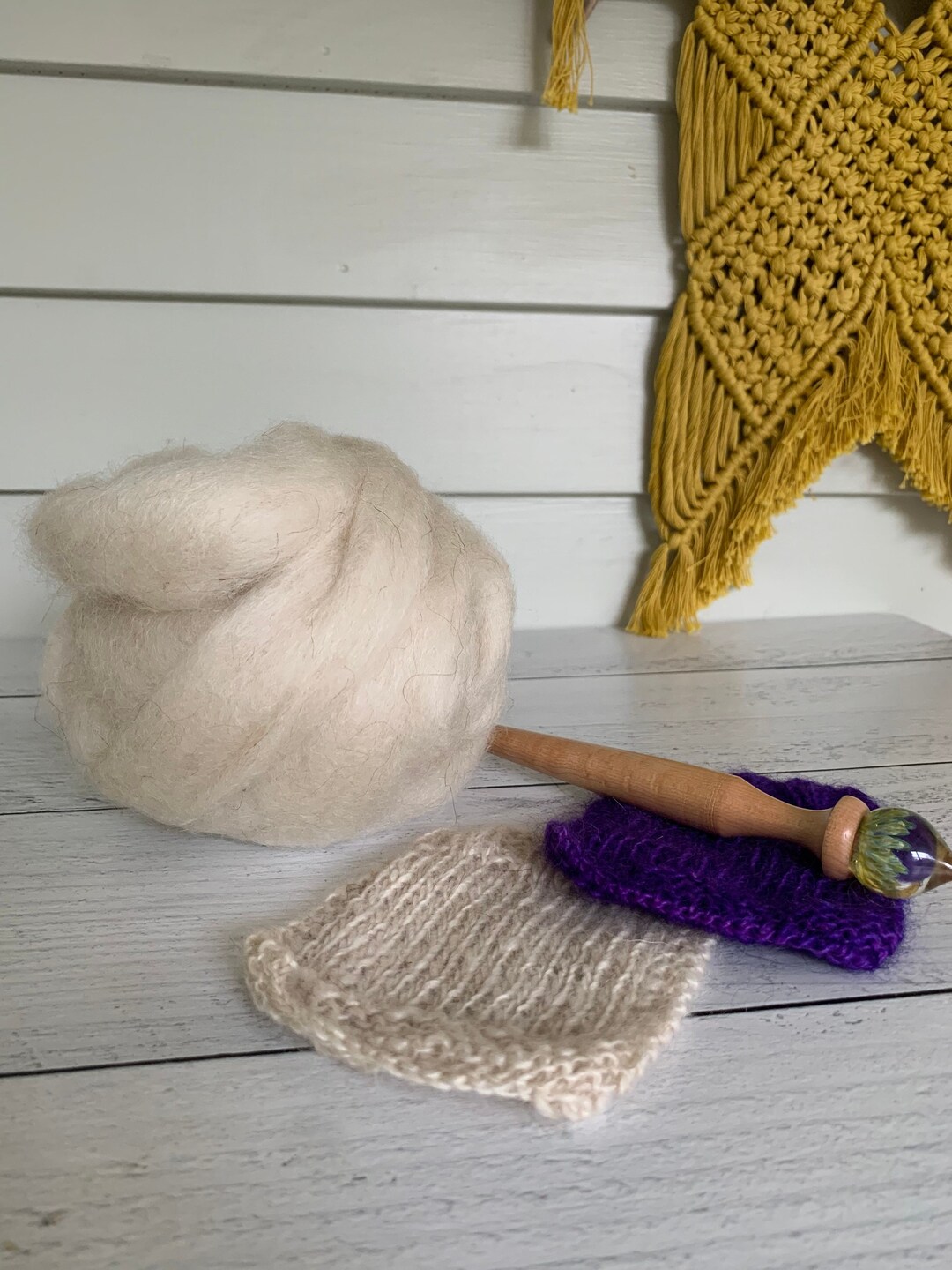 100 Mohair Roving for Handspinning, Felting, or Thrums White and