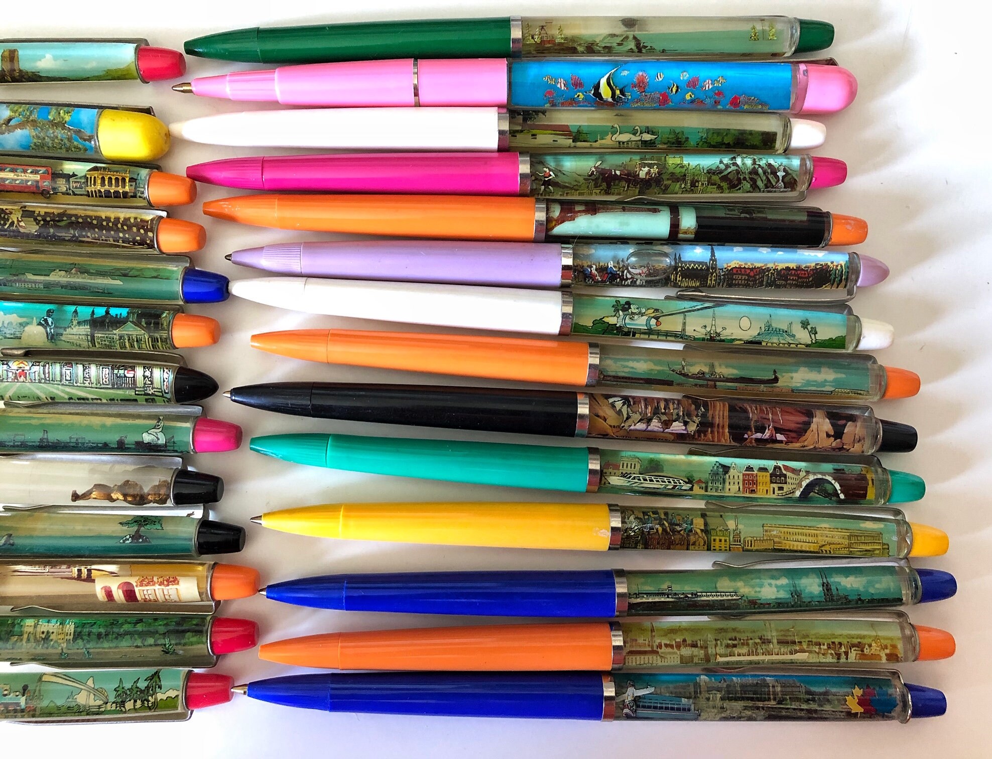 Vintage Souvenir Floaty Ballpoint Pens 1970's1990's Etsy