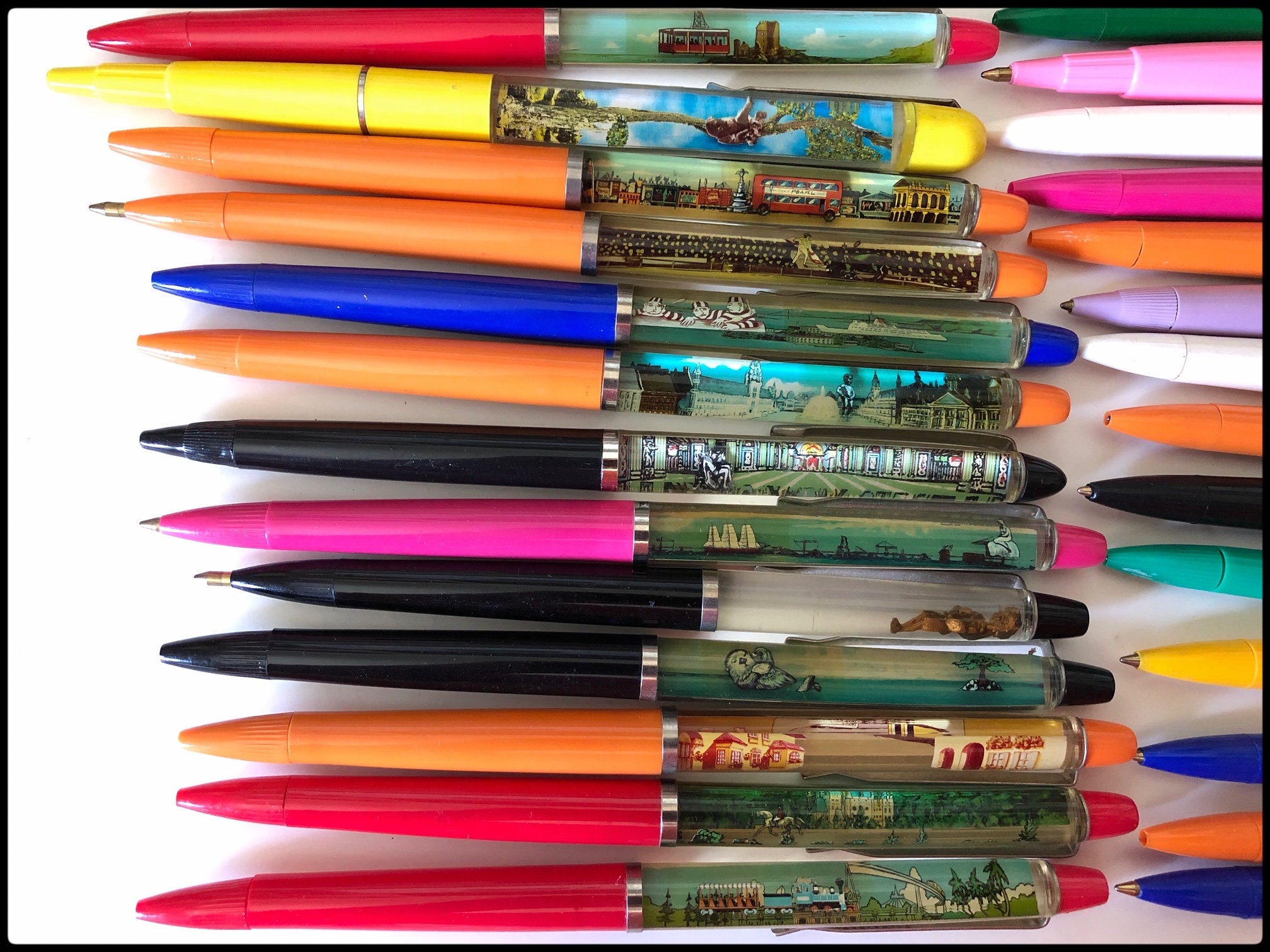 Vintage Souvenir Floaty Ballpoint Pens 1970's1990's Etsy