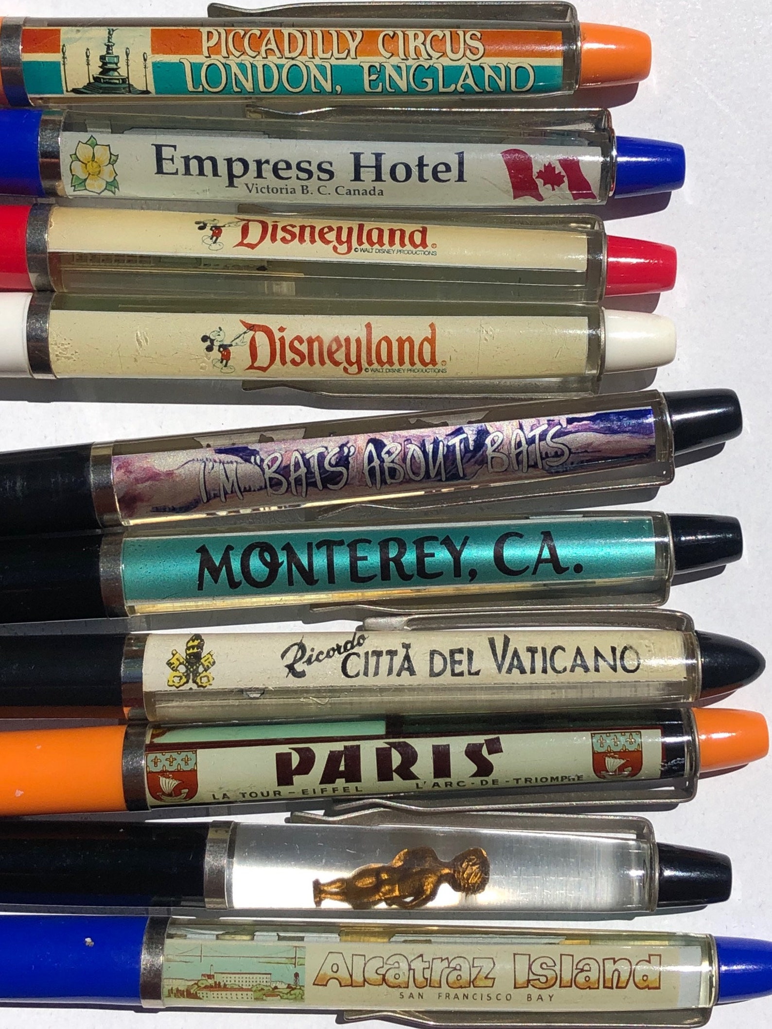 Vintage Souvenir Floaty Ballpoint Pens 1970's1990's Etsy