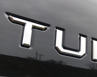 Matte Black Raised Tailgate Letters For Toyota Tundra 2014-2021 - ABS Plastic Inserts