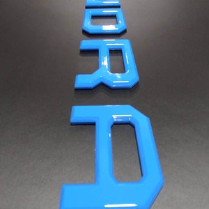 Voodoo Blue Tailgate Letter Inserts fits Toyota Tundra Accessories; fits 2014-2021; 3D ABS Plastic Emblems; 3M Adhesive
