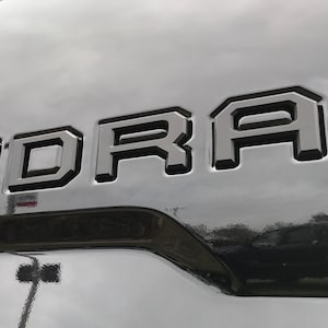 Matte Black Tailgate Letter Inserts fits Toyota Tundra Accessories; fits 2014-2021; 3D ABS Plastic Emblems; 3M Adhesive (US Flag Available)