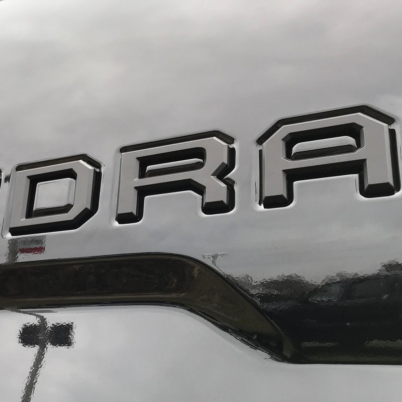 Matte Black Tailgate Letters Insert Kit For 2022-2024 Toyota Tundra – Plastic, Self-Adhesive