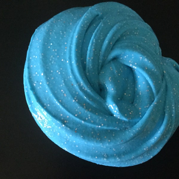 Elsa’s frozen slime. 4oz Blue fluffy slime