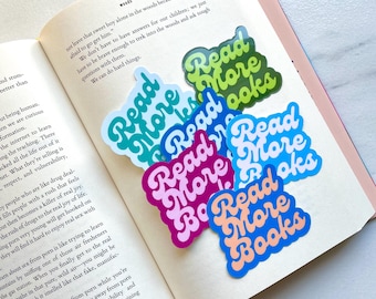 Lies mehr Bücher Vinyl Sticker - Bücherwurm Kindle Laptop Aufkleber