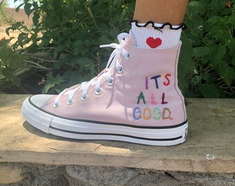 floral embroidered converse