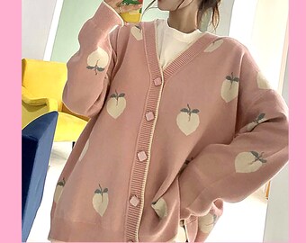 cute pink cardigan
