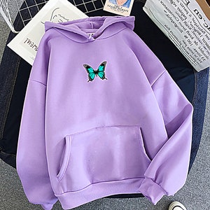 CHECK CLOTHES Size-lovely Butterfly Hoodies Women Sweatshirts - Etsy