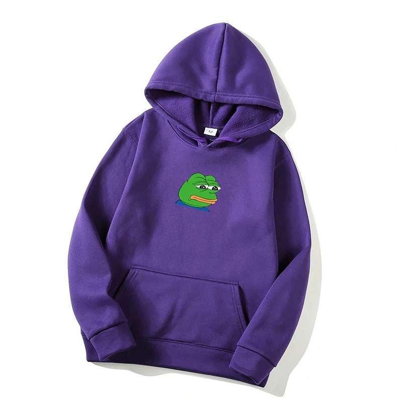 Pepe The Frog Meme Sad frog Print Unisex Hoodies Sweatshirts Etsy