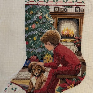 Waiting for Santa Counted Cross Stitch Stocking Kit by Janlynn image 2