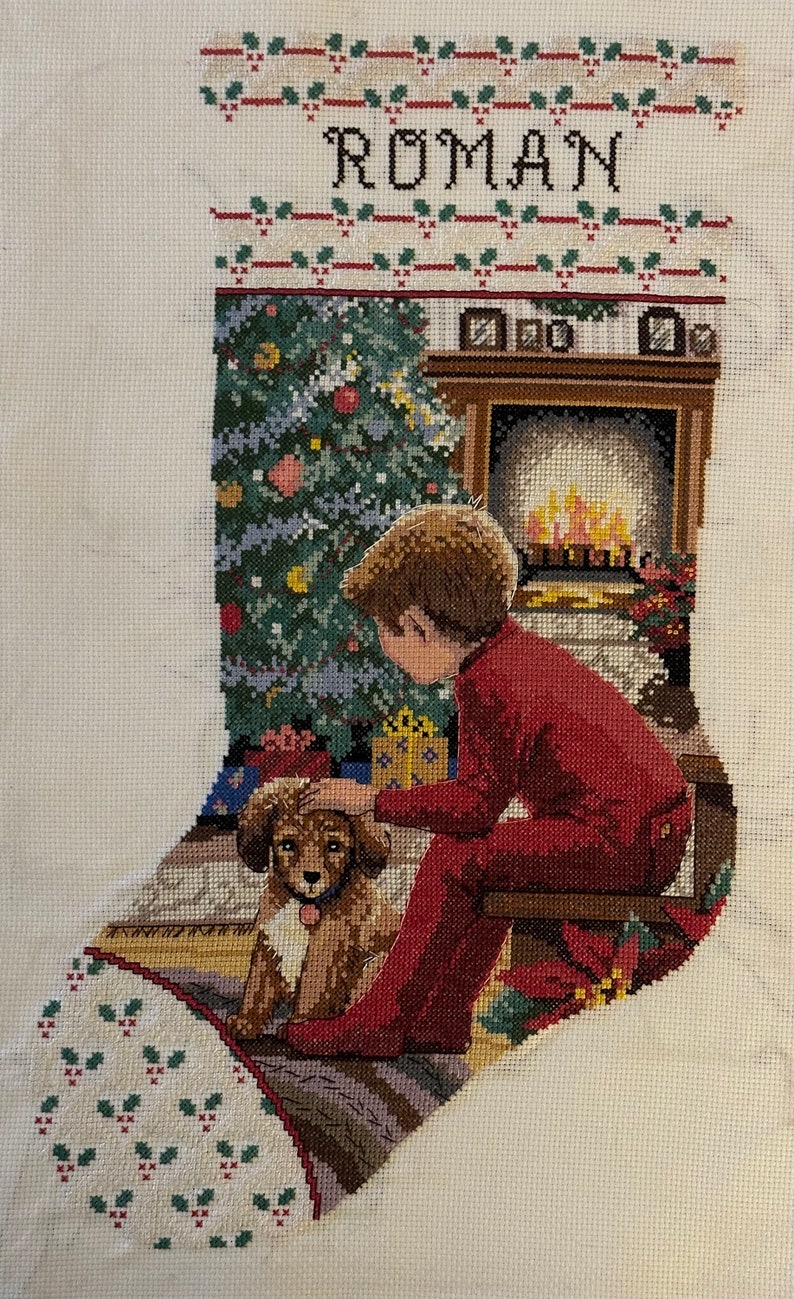 Waiting for Santa Counted Cross Stitch Stocking Kit by Janlynn image 2