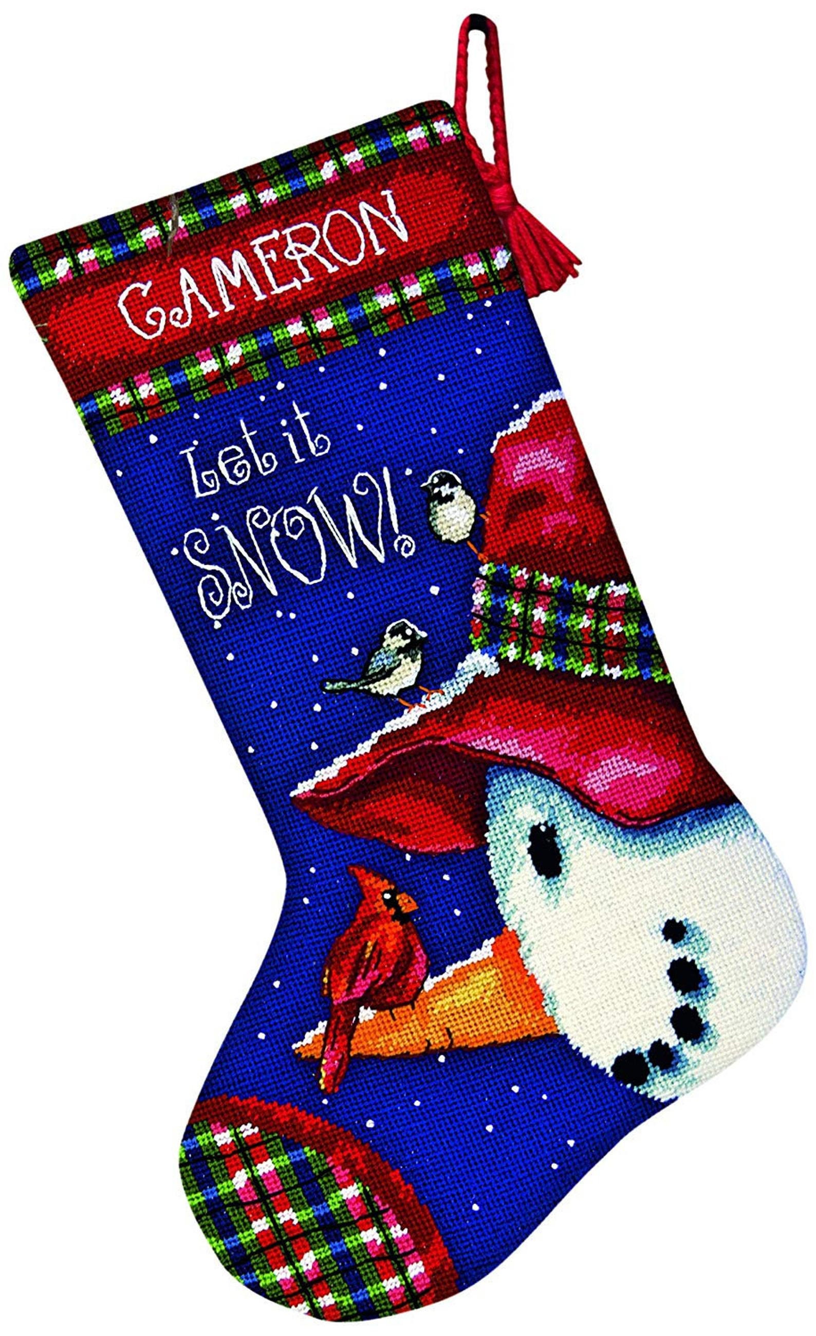 Snowman Perch Needlepoint Stocking Kit by Dimensions Etsy