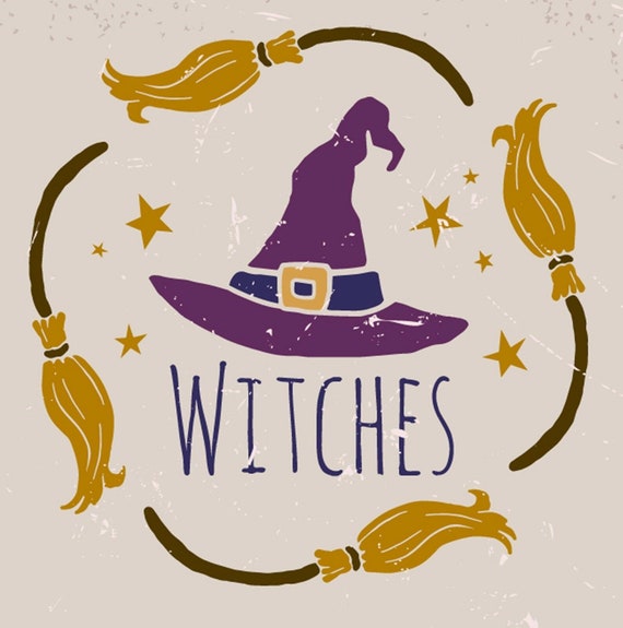 Easy Witches & Broomsticks Cross Stitch Pattern Etsy