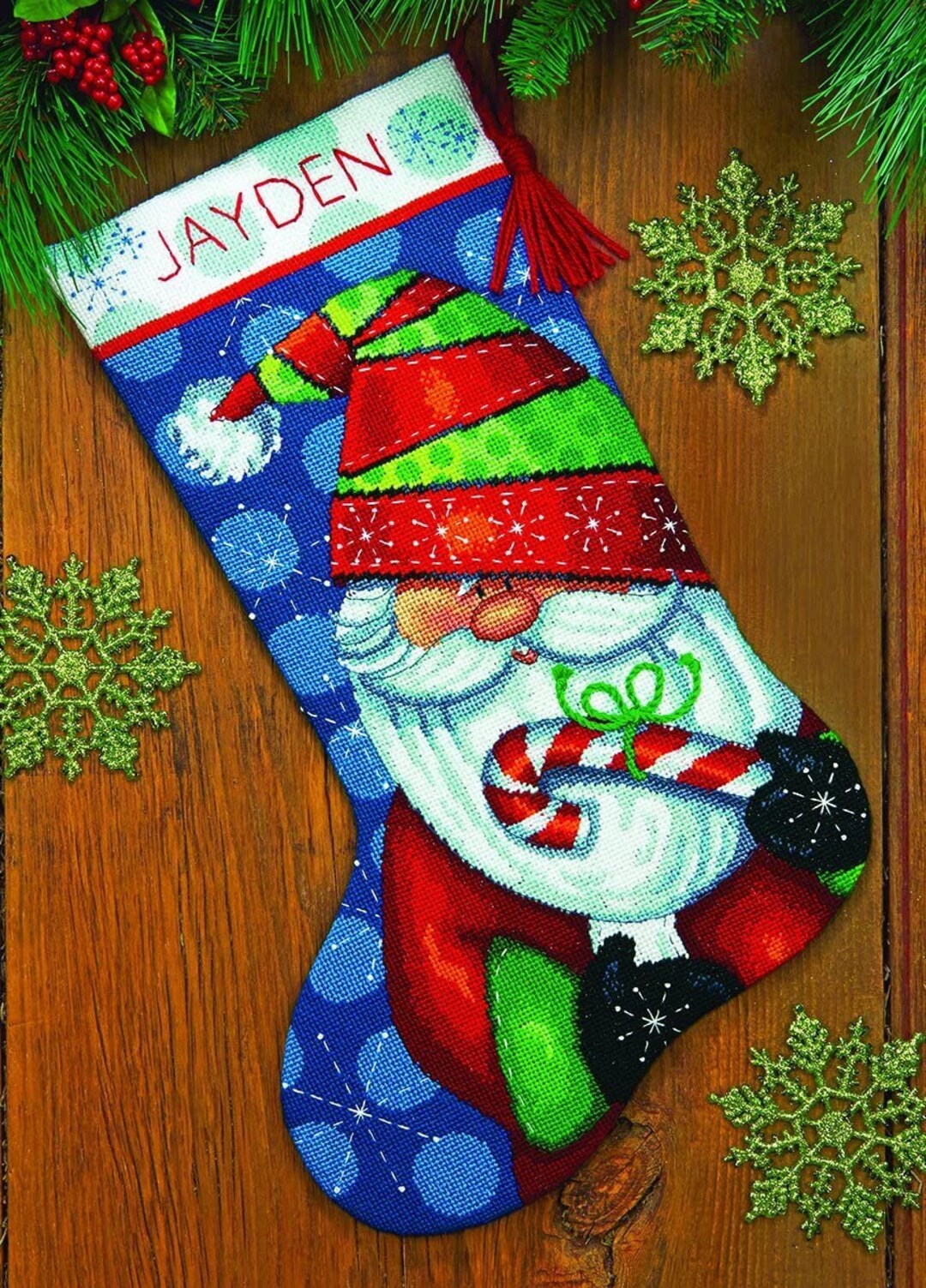 Sweet Santa Needlepoint Stocking Kit by Dimensions Etsy