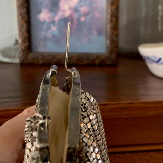 Vintage Small Whiting and Davis Silver Mesh Eveni… - image 7