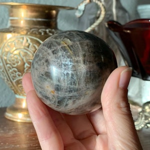 Black Moon stone Sphere / 2.25 inches Diameter