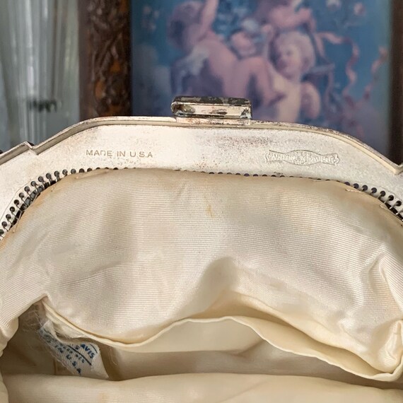 Vintage Small Whiting and Davis Silver Mesh Eveni… - image 8