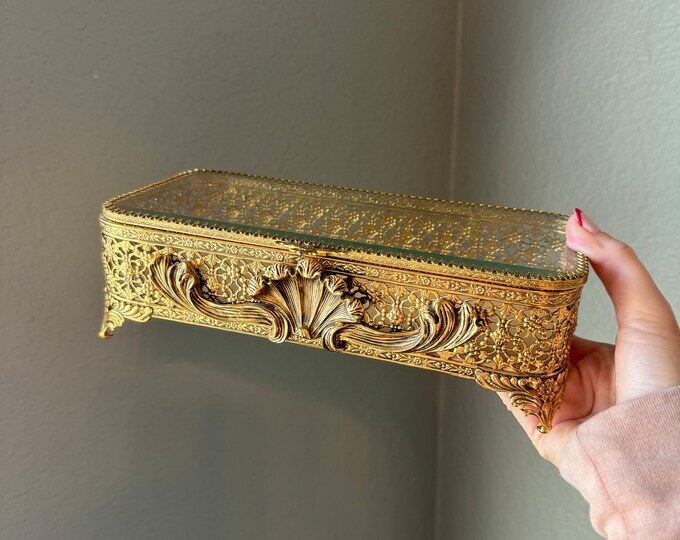 Stylebuilt Long Casket Jewelry Box Etsy