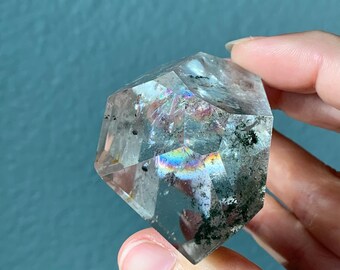Garden Quartz Free Form With Rainbows / Lodolite / Clear Quartz