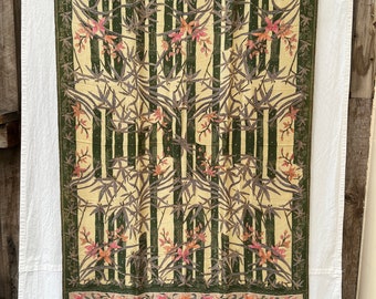 Large shawl, batik tulis, handdrawn batik, on handwoven silk