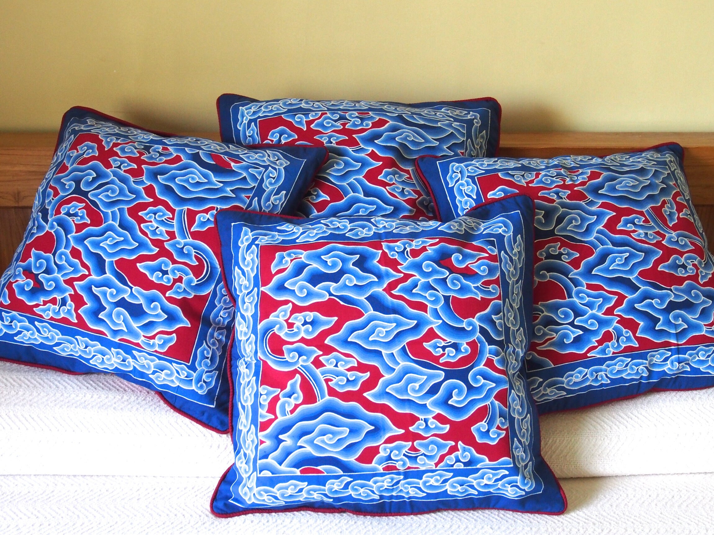 Batik Hand Drawn Pillow Cover Etsy