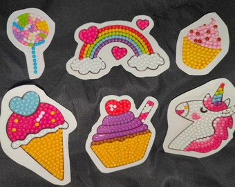 Niedliches und buntes Diamant-Kunst-Sticker-Paket