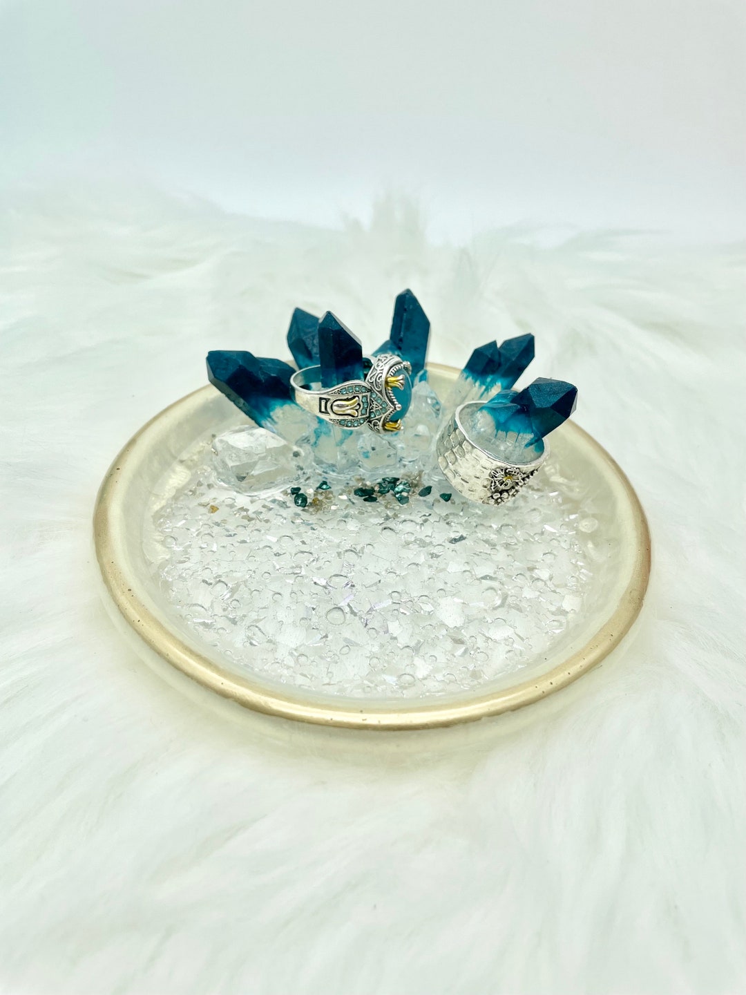 New Crystal Ring Dish Resin Jewelry Dish Jewelry Holder With Etsy