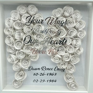 Personalized Flower Shadow Box, Memorial Gift, Personalized Friend Gift ...
