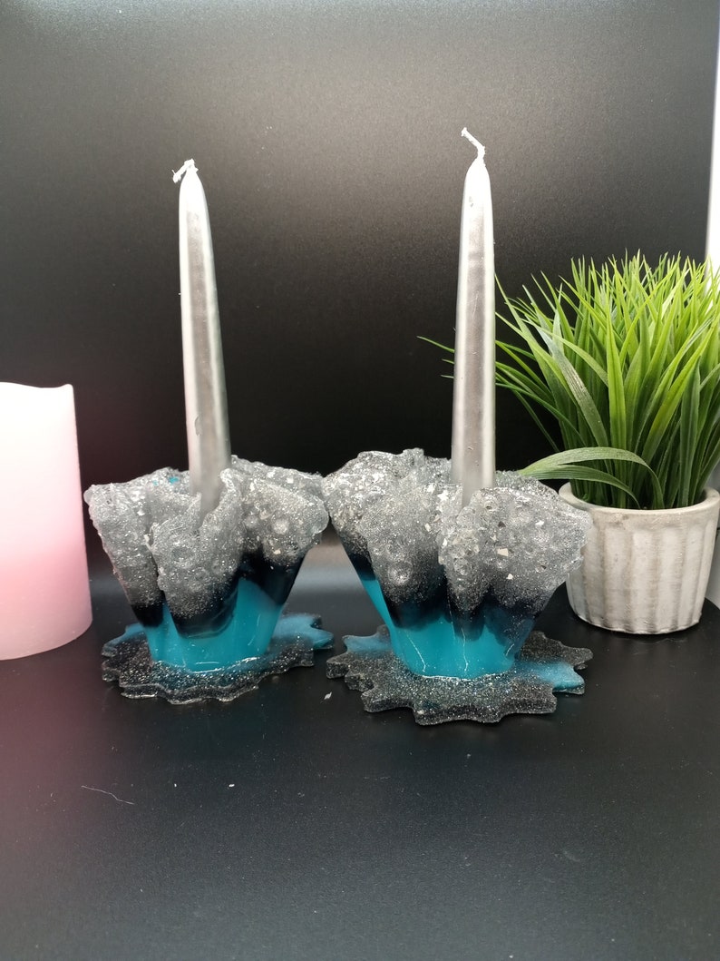 Resin Candlestick Holders Candle HoldersUnique Candle Holders Candlestick Holder Set Taper candlestick holders Candle Holder