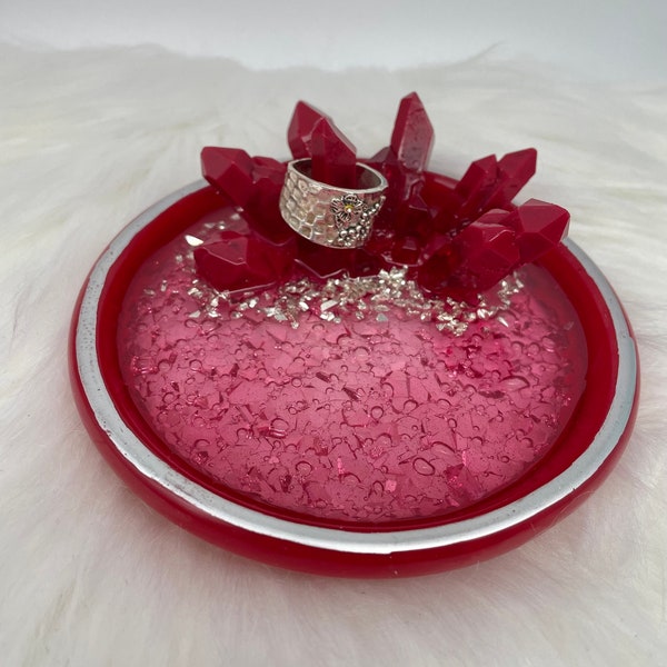 Crystal Resin Ring Etsy