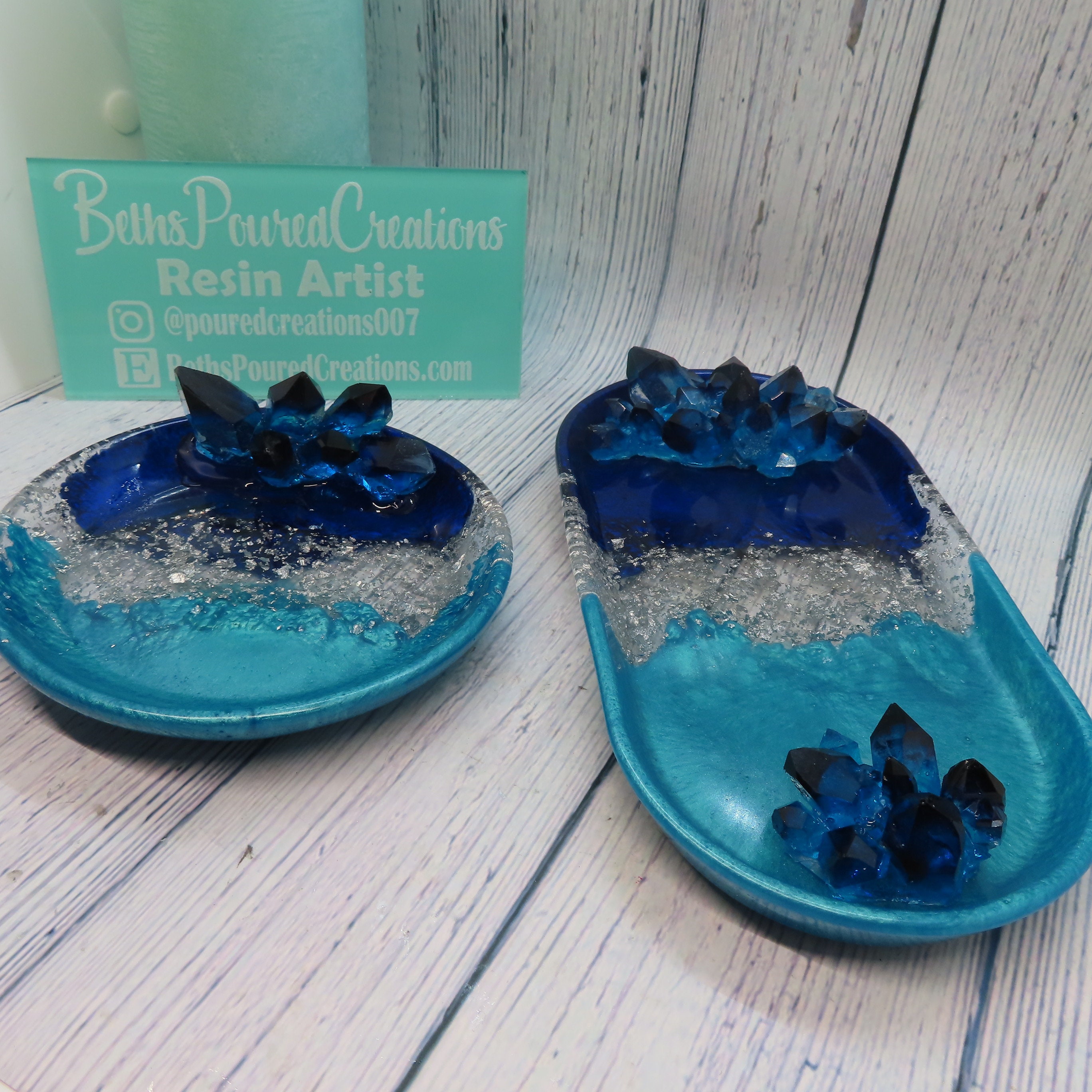 Resin Trays Resin Trinket Dish Set Personalize Resin Dishes Etsy
