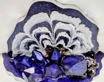 Napkin Holder, Table Decor, Purple Napkin Holder, Crystal Napkin Holder, Unique Napkin Holder