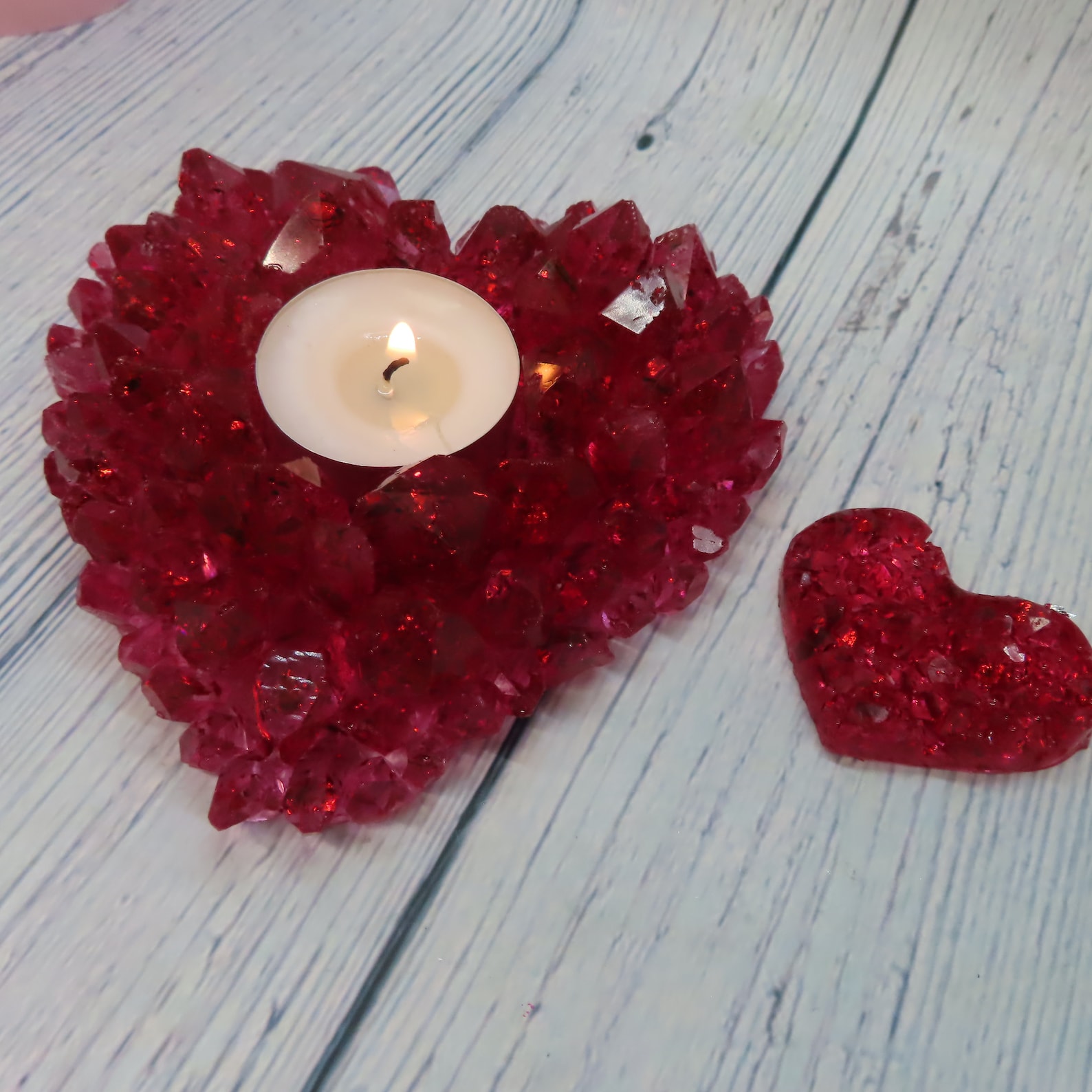 Crystal Heart Candle Holder Centerpiece Candle Holder Heart Etsy