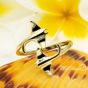 925 Sterling Silver Stingray, Manta Rays Ring For Boys, Girls & Women.  Adjustable, Versatile Sea Life Ring for Any Finger. Thumb Ring.