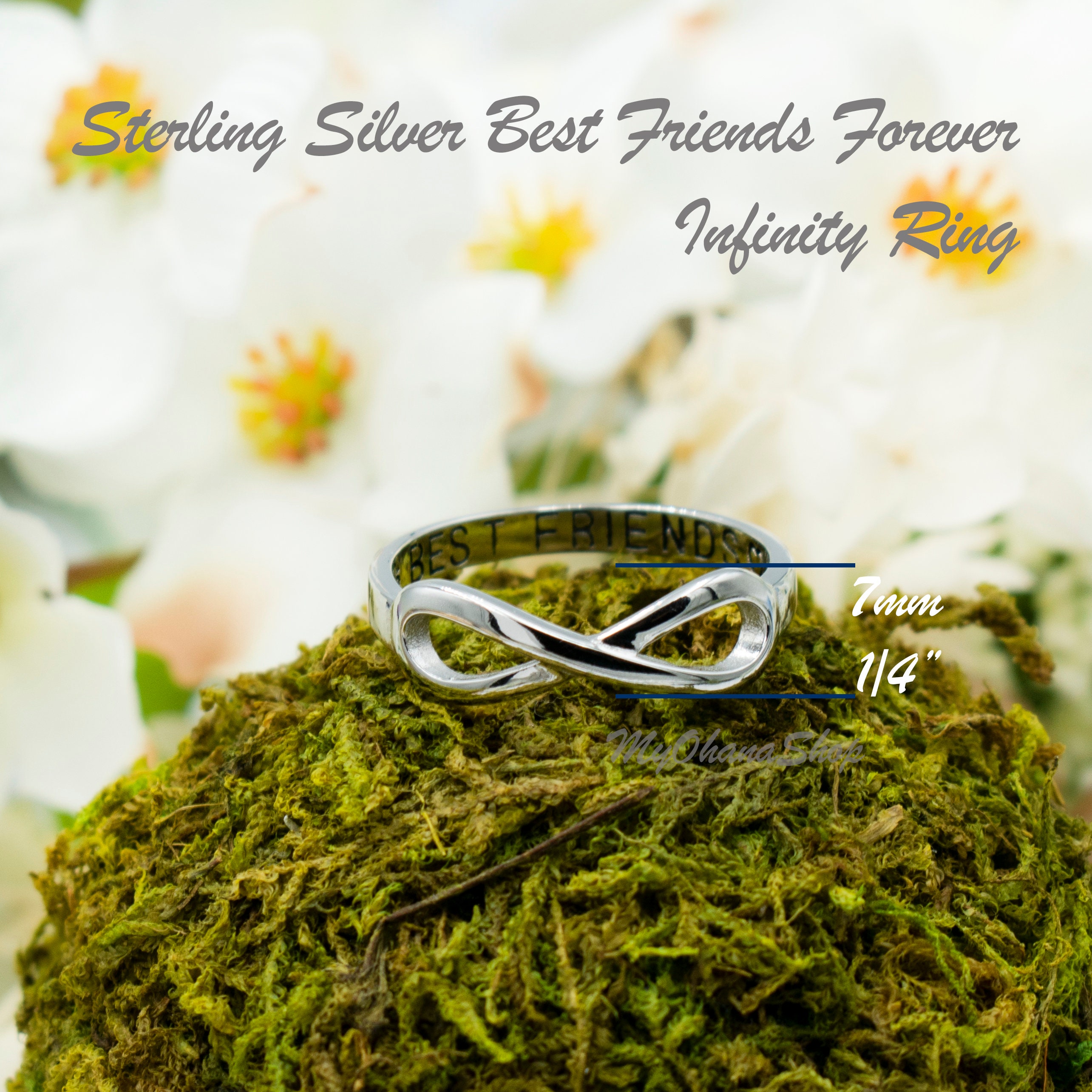 Anello Infino In Argento Sterling S925 Migliore Amico, Gioielli Di Amicizia Regolabili, Regali Di Compleanno Donne, Adulti E Adolescenti Da 18,94 € | DHgate