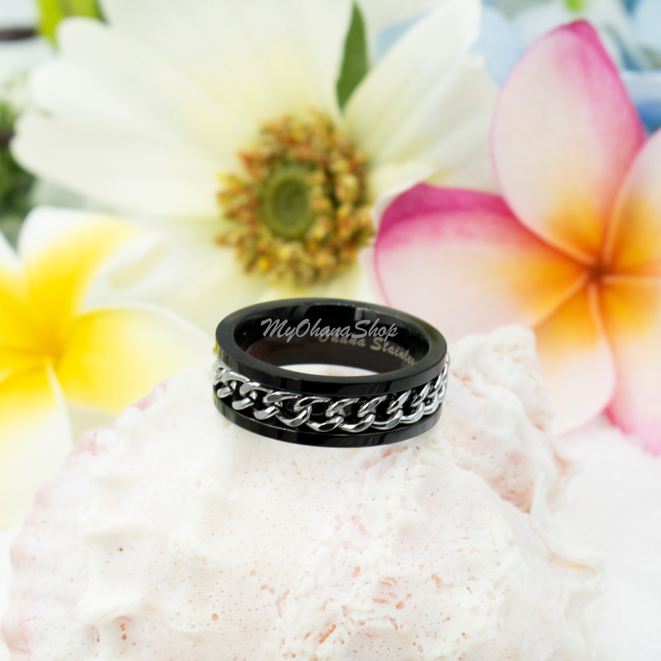 Bague Anti-stress Tournante En Acier Inoxydable - Mixte, Idée Cadeau Zen - Neuf Sous Blister