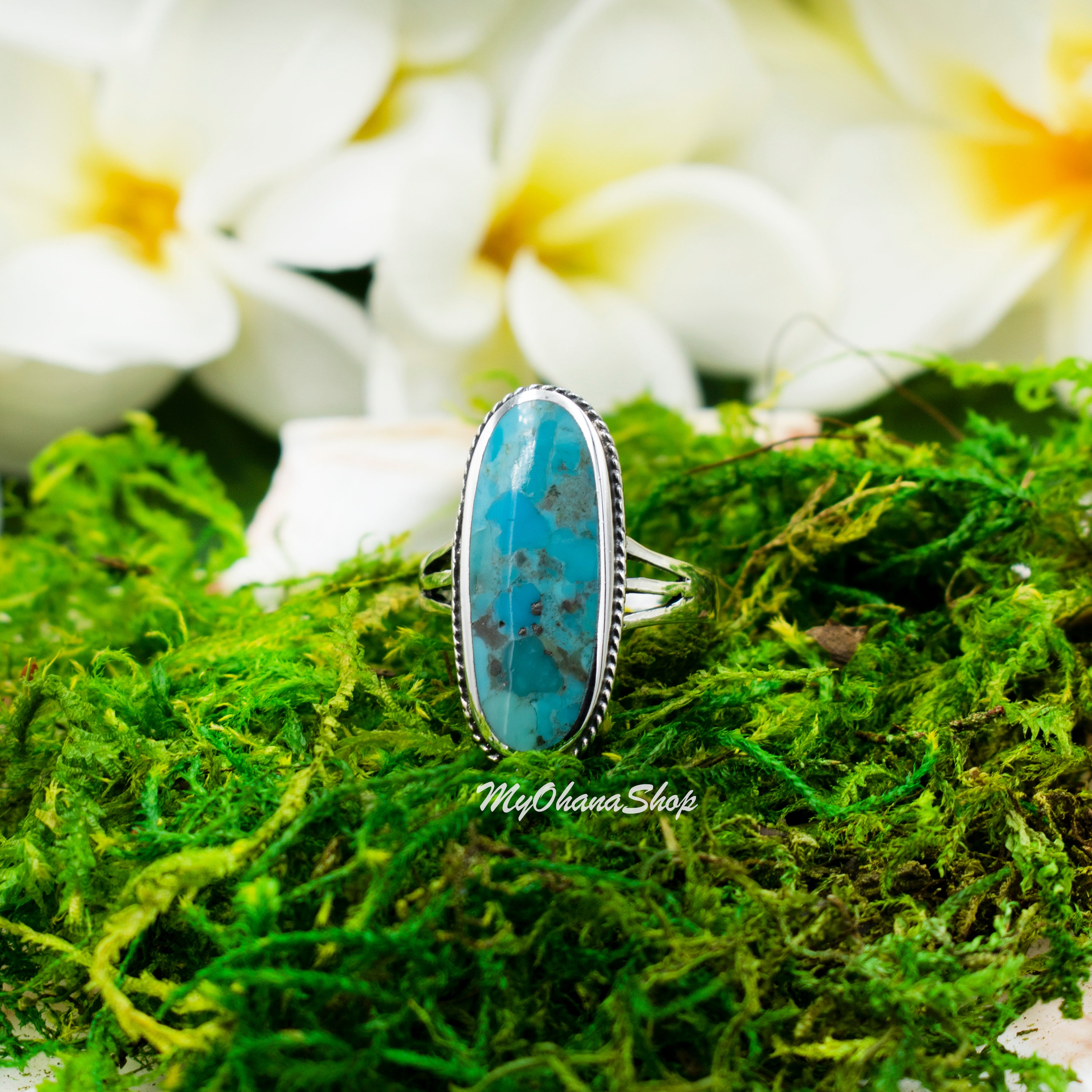 Bague Femme En Argent 925 Et Turquoise - Modèles Libellule, Papillon, Tournesol Ou Plume - Bague Réglable, Cadeau Pour Maman, Soeur, Amie