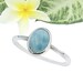 Sterling Silver Larimar Opal Ring 10mm Oval.  Blue Pink White Opal Ring For Pinky, Dainty, Petite. Jewelry Gift For Her, Women, Teens, Kids 