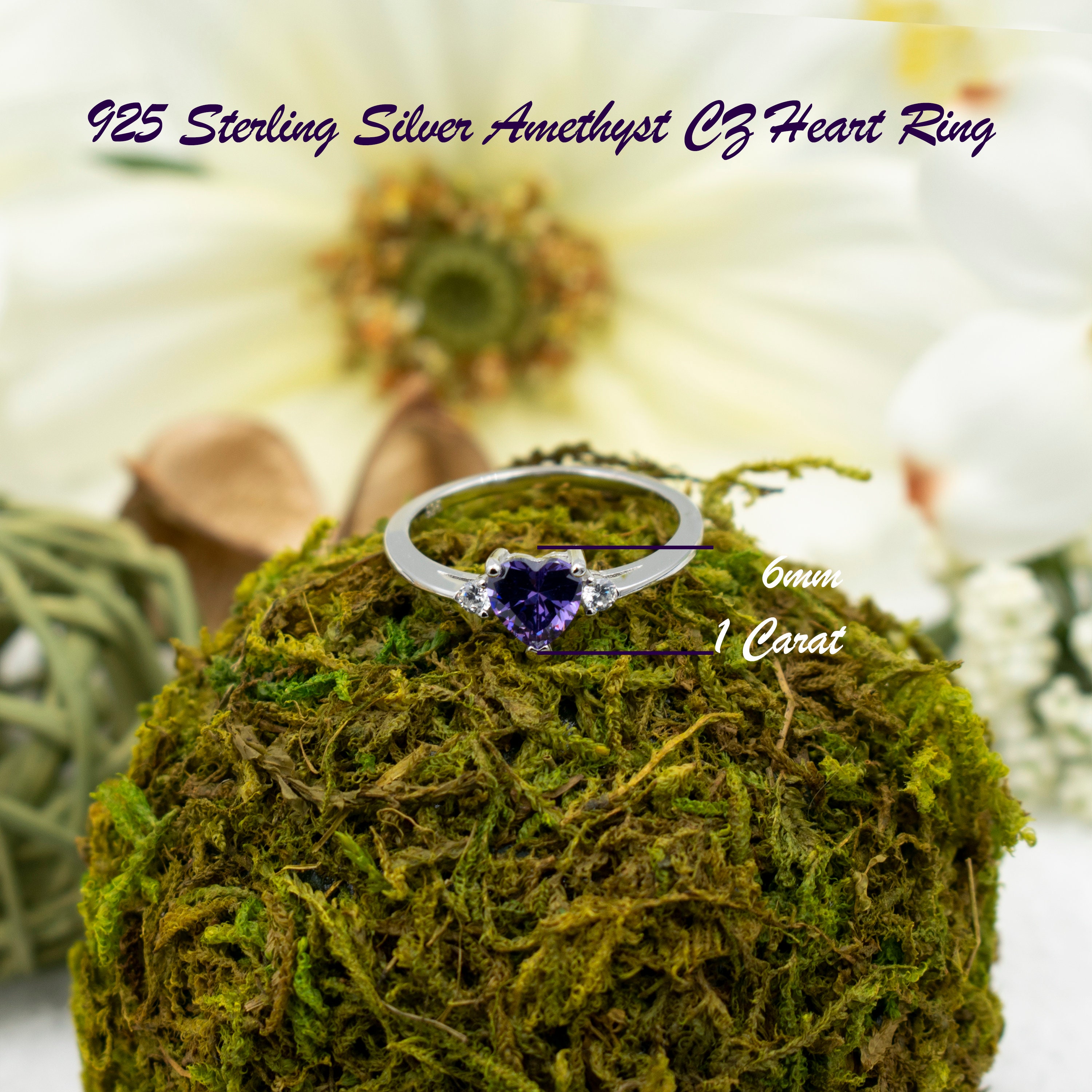 Joyeria Circonita Cubica Anillo De Corazón Uloveido Para Mujer