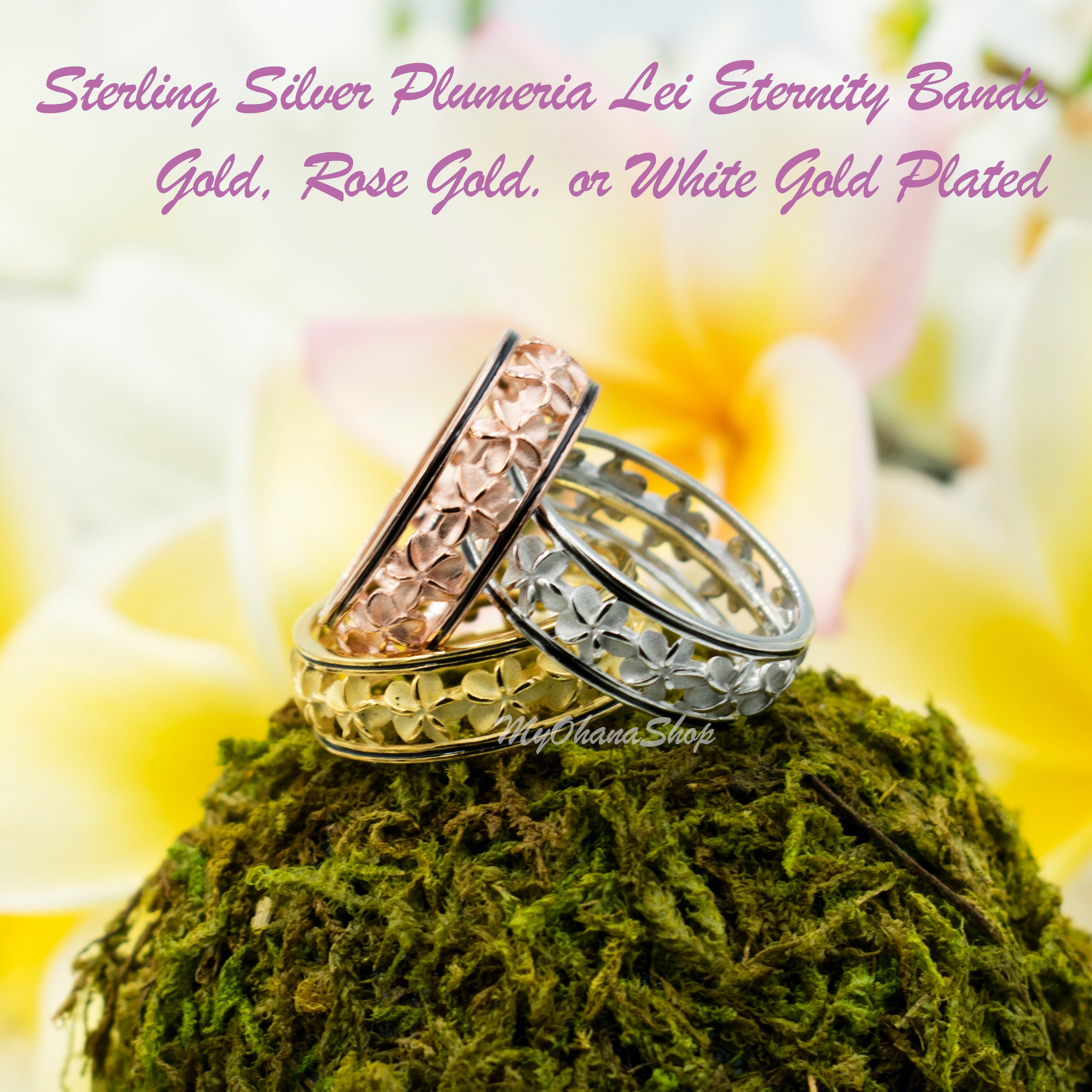 Plumeria hotsell eternity ring
