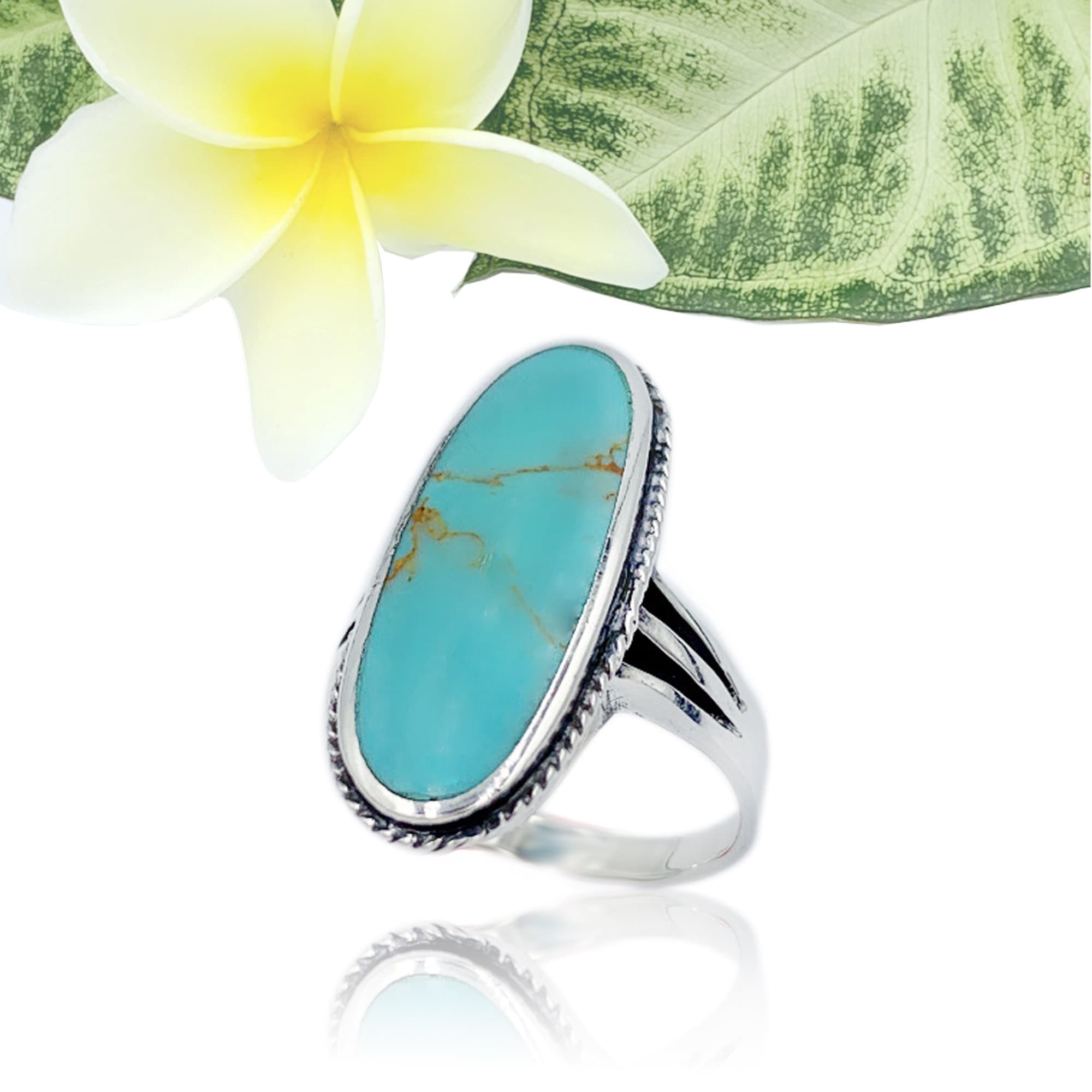 Sterling Silver 25mm Blue  Turquoise Ring For Women Girls. Native American, Vintage, Antique, South Western Jewelry. Girlfriend Gifts
