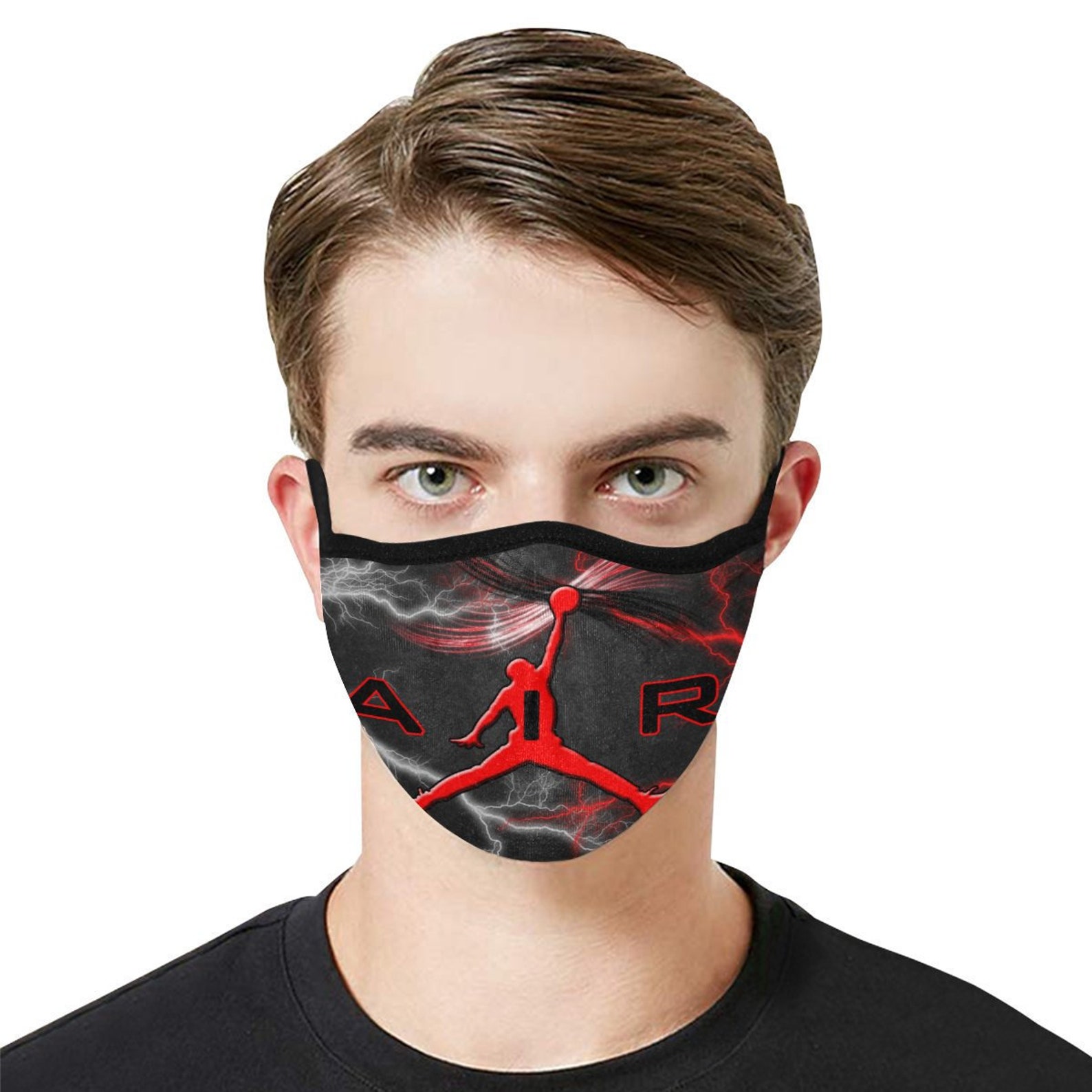 Air Jordan Face Mask Washable Adjustable 3 Layers Reusable Etsy