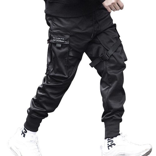 Techwear Pants Men Cyberpunk Black 