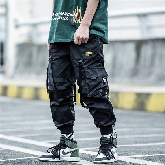 Cyberpunk Techwear Pants Men Streetwear 