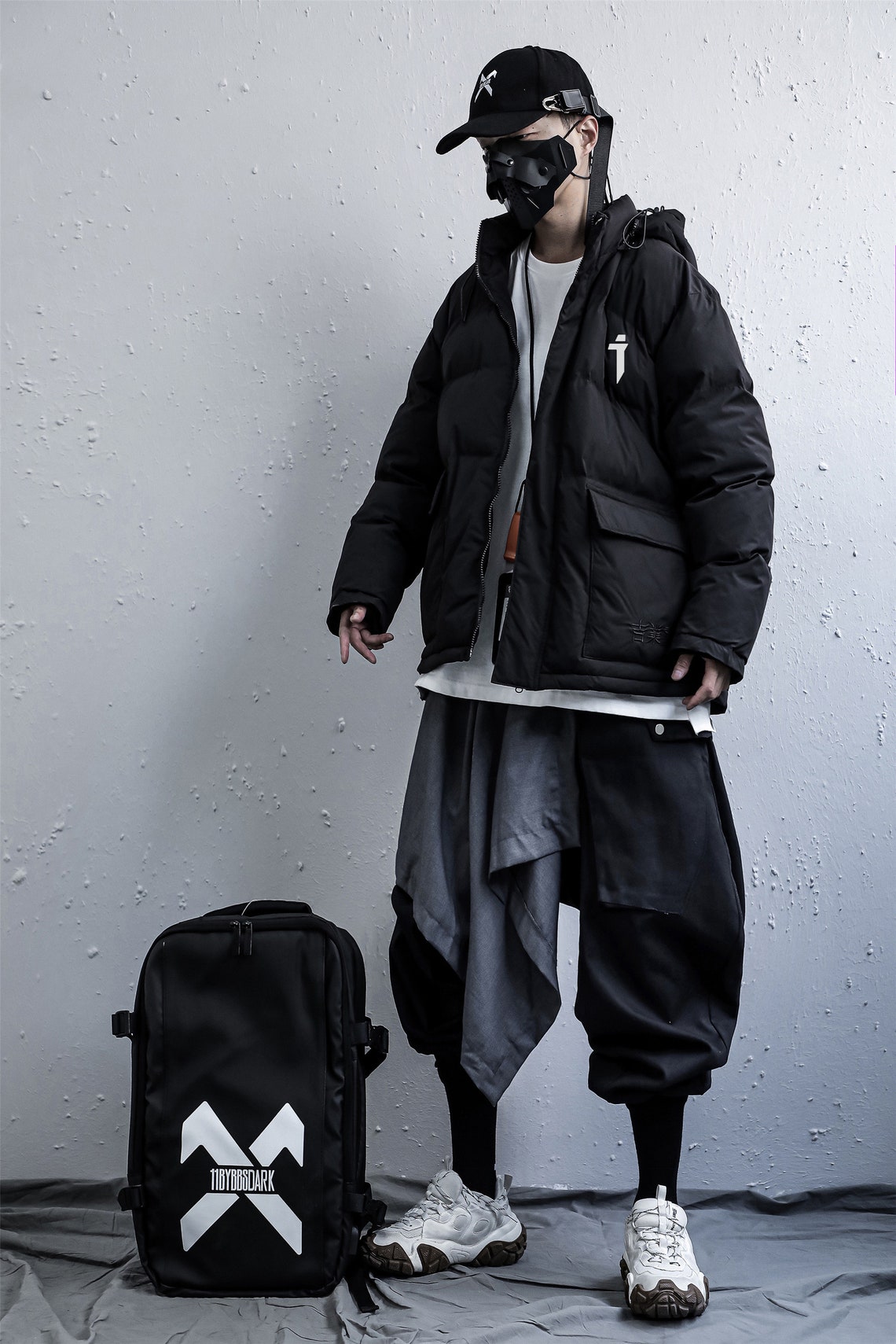 Men's Techwear Winter Jacket Men Warm Parka Coat Etsy