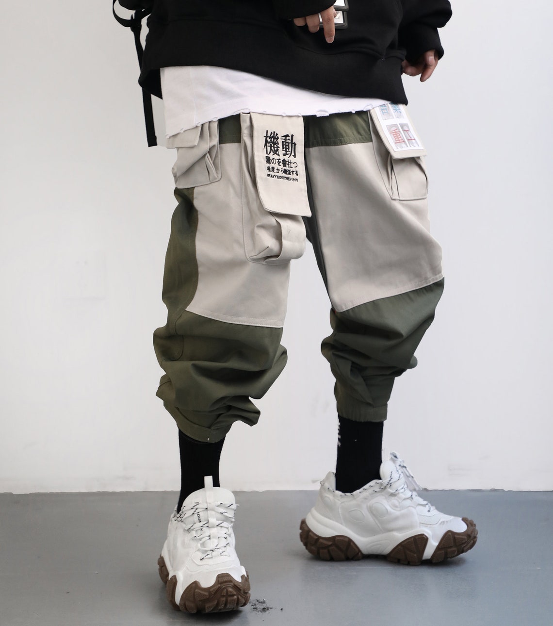 Streetwear Joggers Japan Jog Man Men Kanji Multi Pockets | Etsy