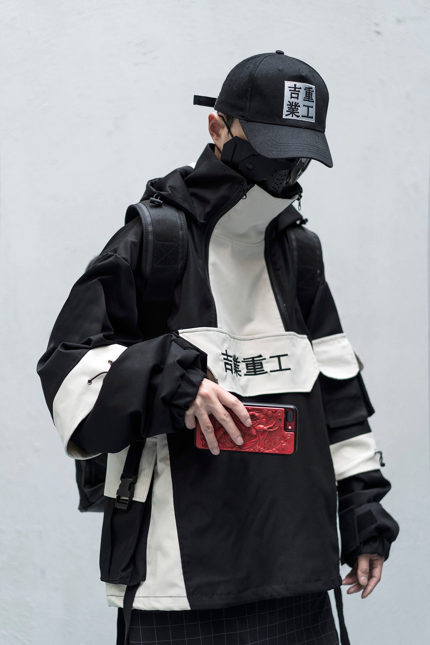 Cyberpunk Techwear Anorak Jacket Men 
