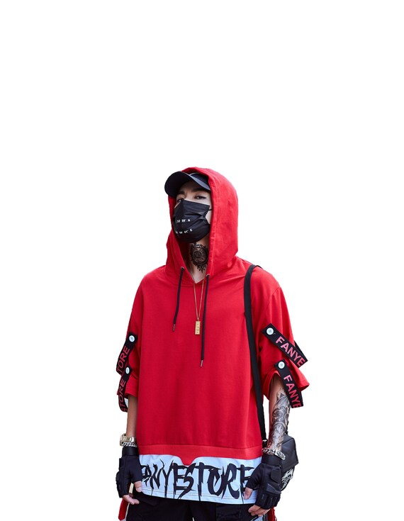 Short Sleeve Hoodie Graphic Gothic Drip 