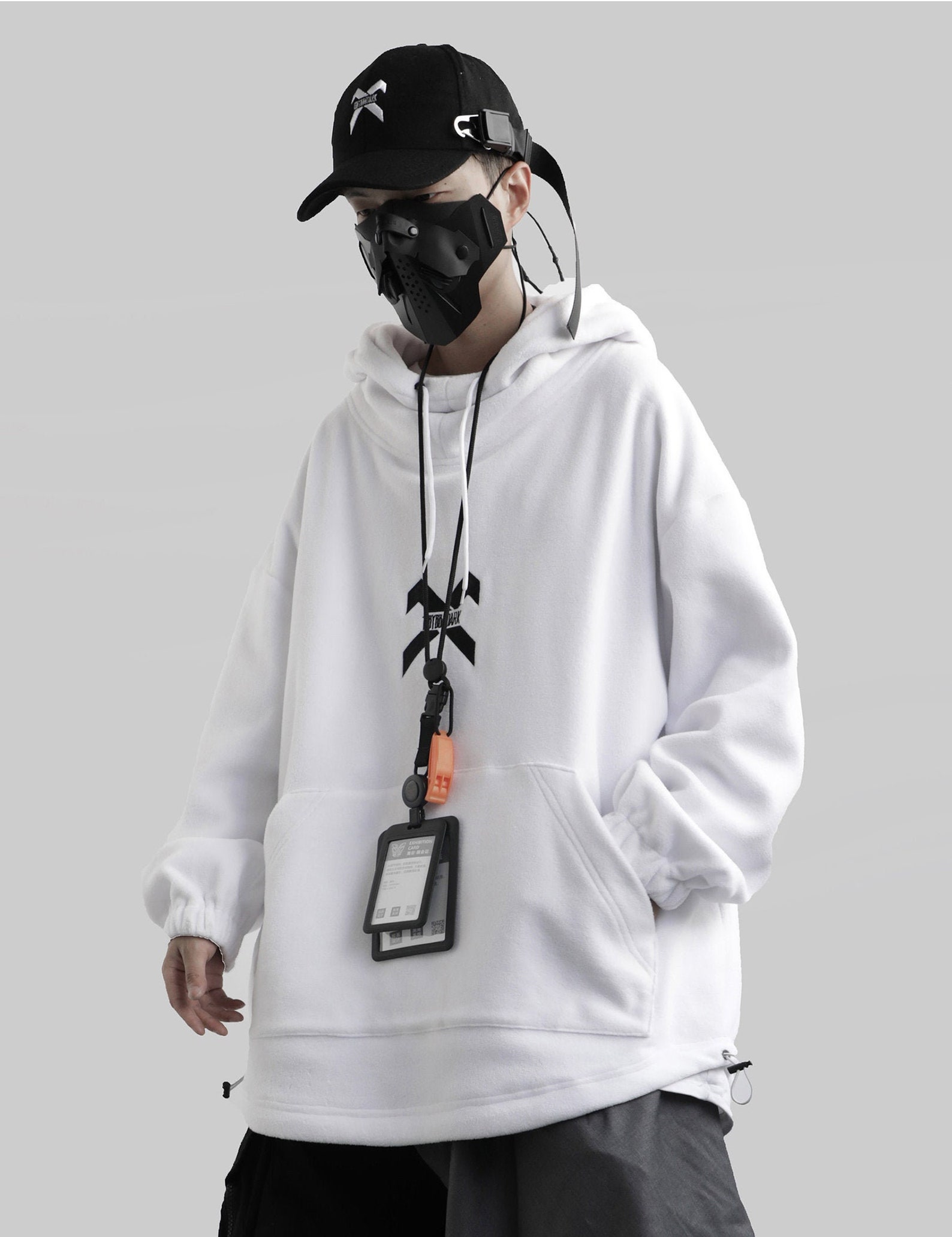 Felpa Uomo Techwear Giapponese - Stile Harajuku, Patchwork, Cotone E Poliestere - Foto 10